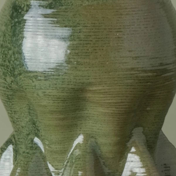 green Ceramic sculpture 3D printed texture #color_olive green