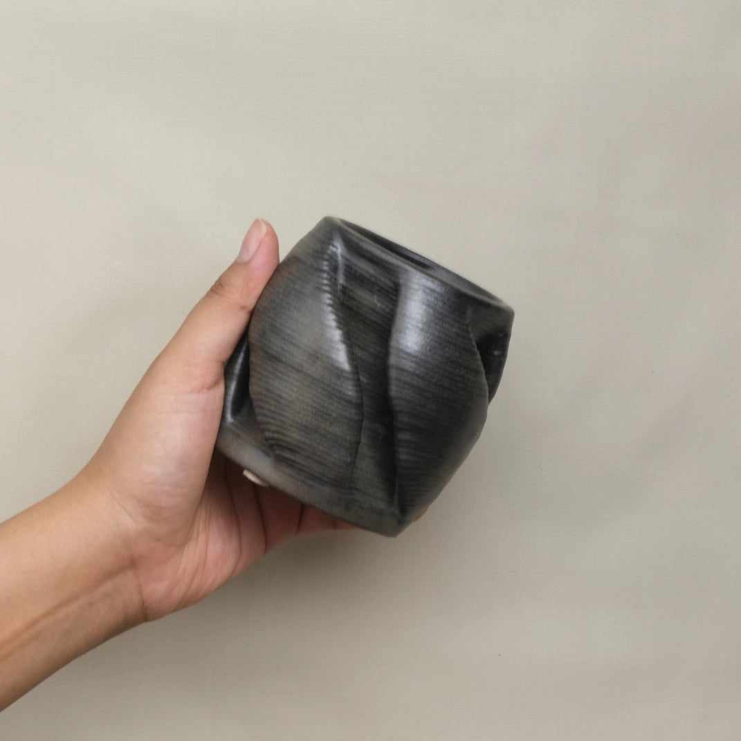 black Ceramic Cutlery Holder 3D printed size demo #color_black