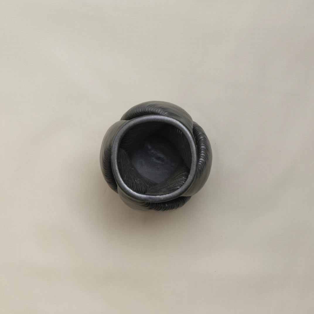 black Ceramic Cutlery Holder 3D printed top view #color_black