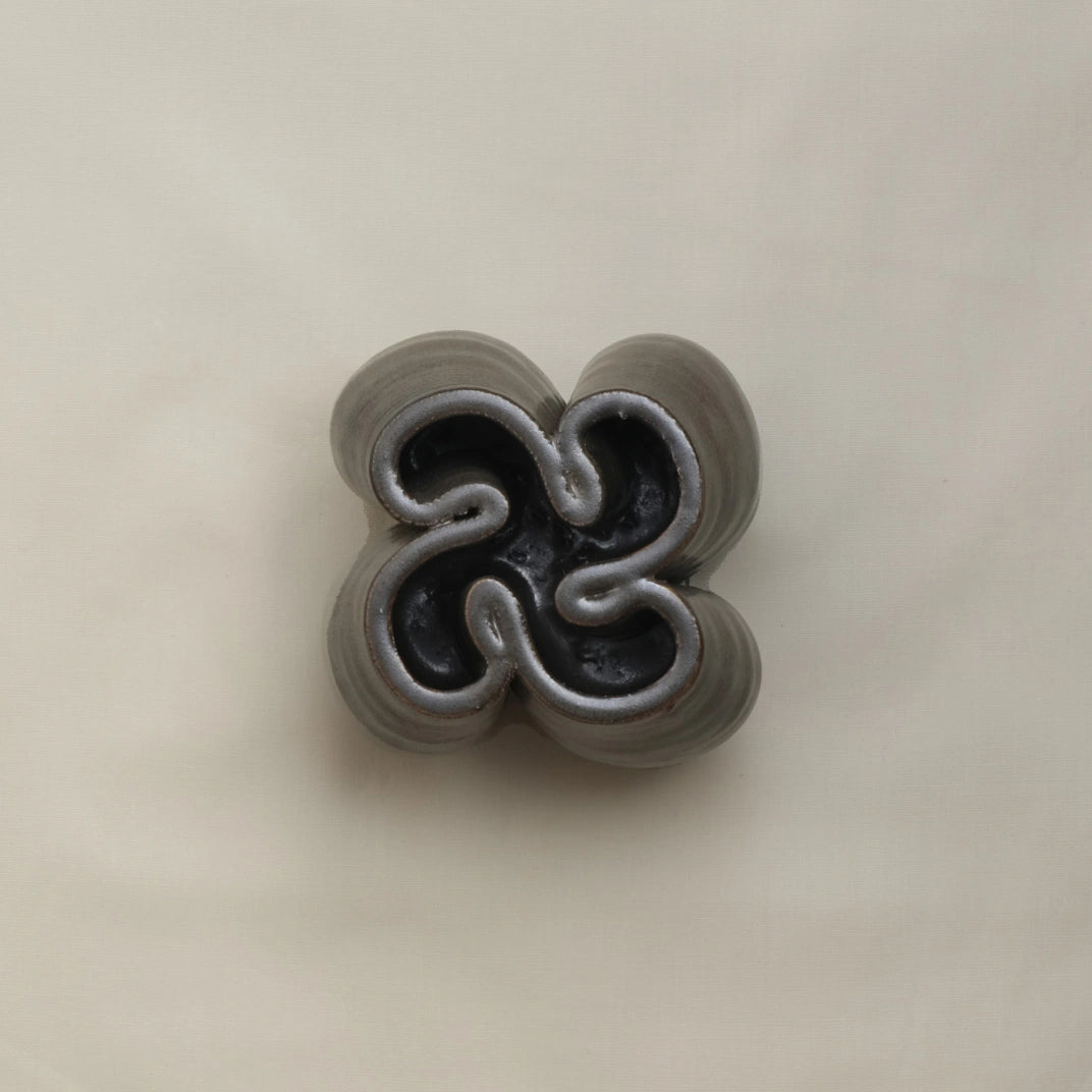 black Ceramic Cutlery Holder 3D printed top view #color_black