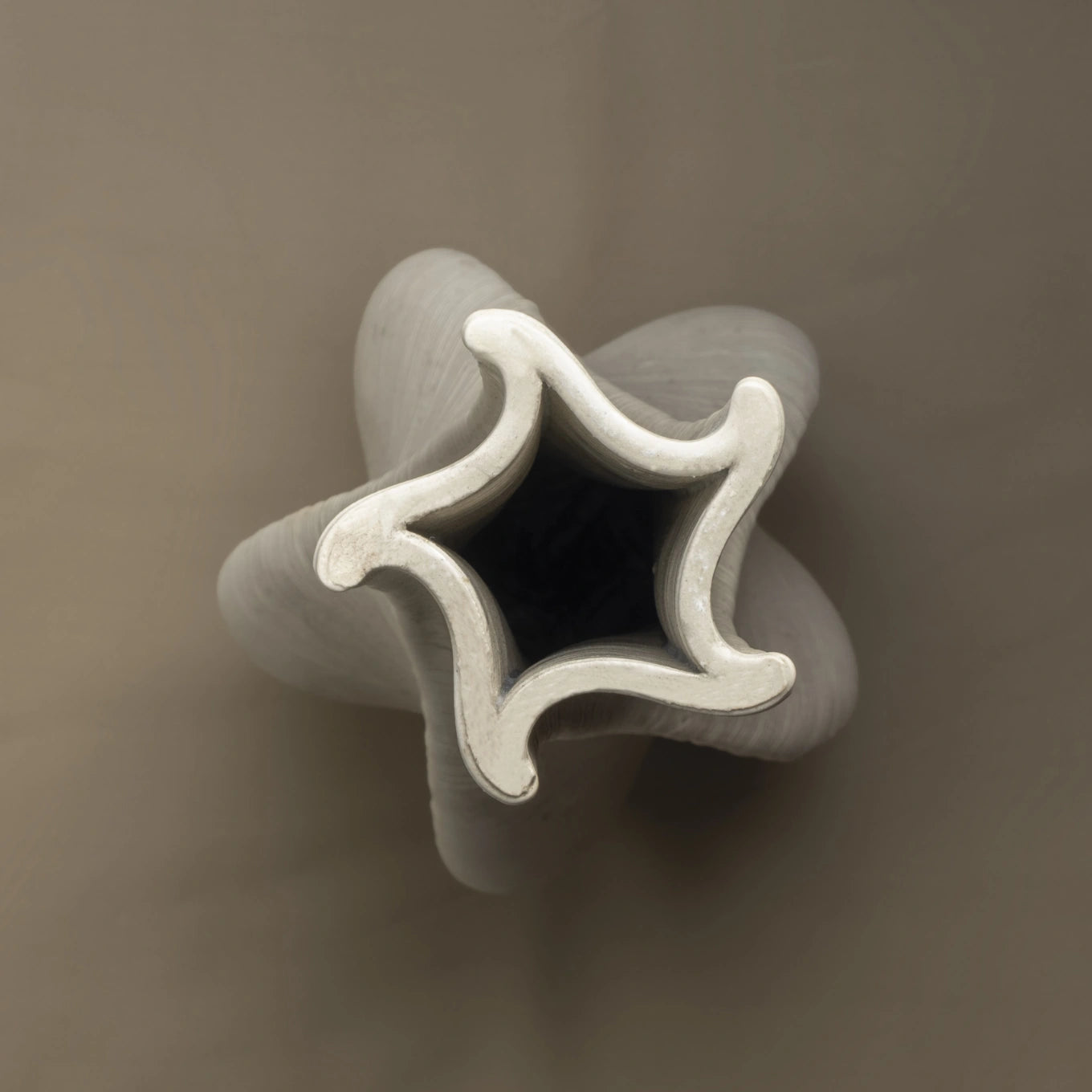 white Ceramic Flower Vase 3D printed top view #color_white