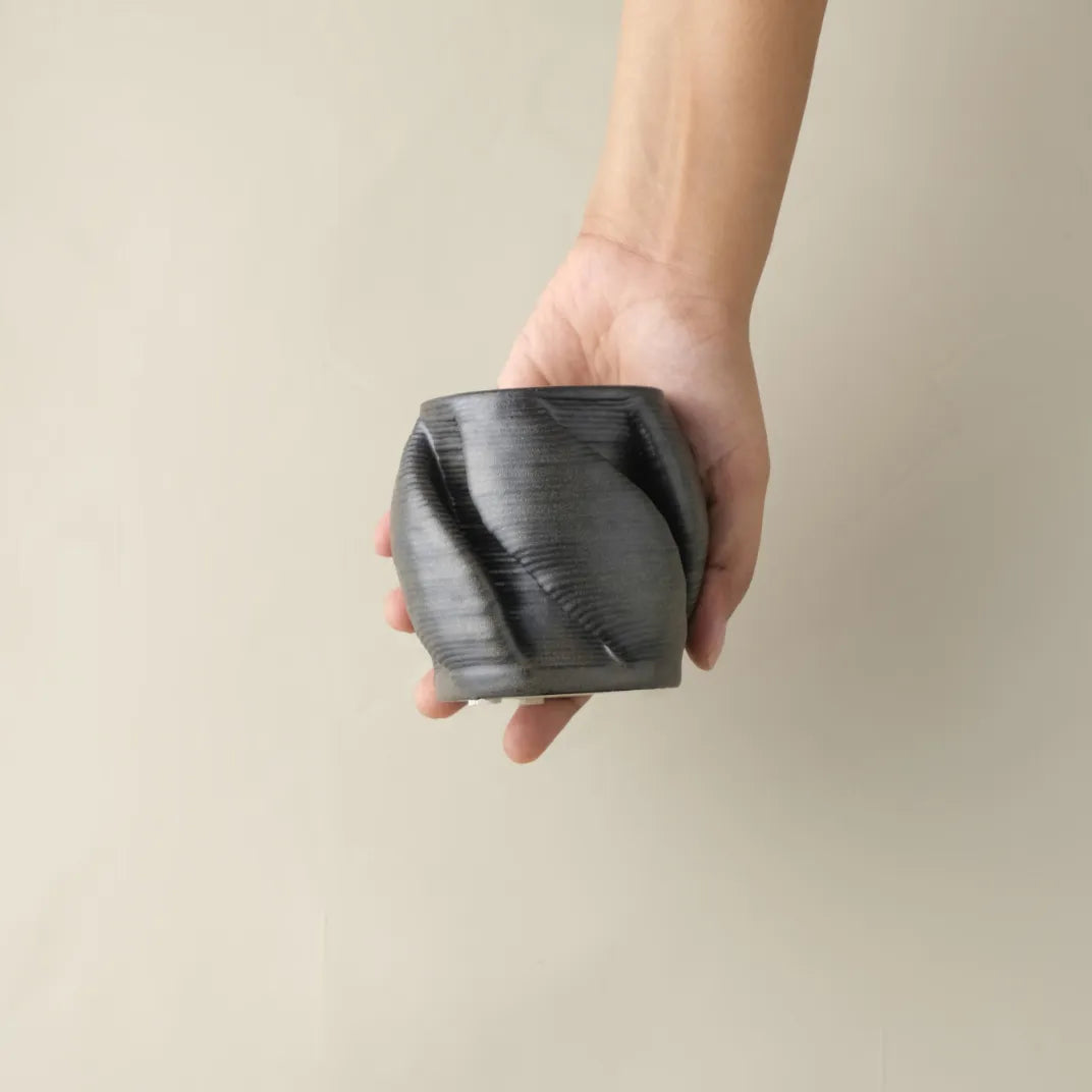 black Ceramic Cutlery Holder 3D printed size demo #color_black