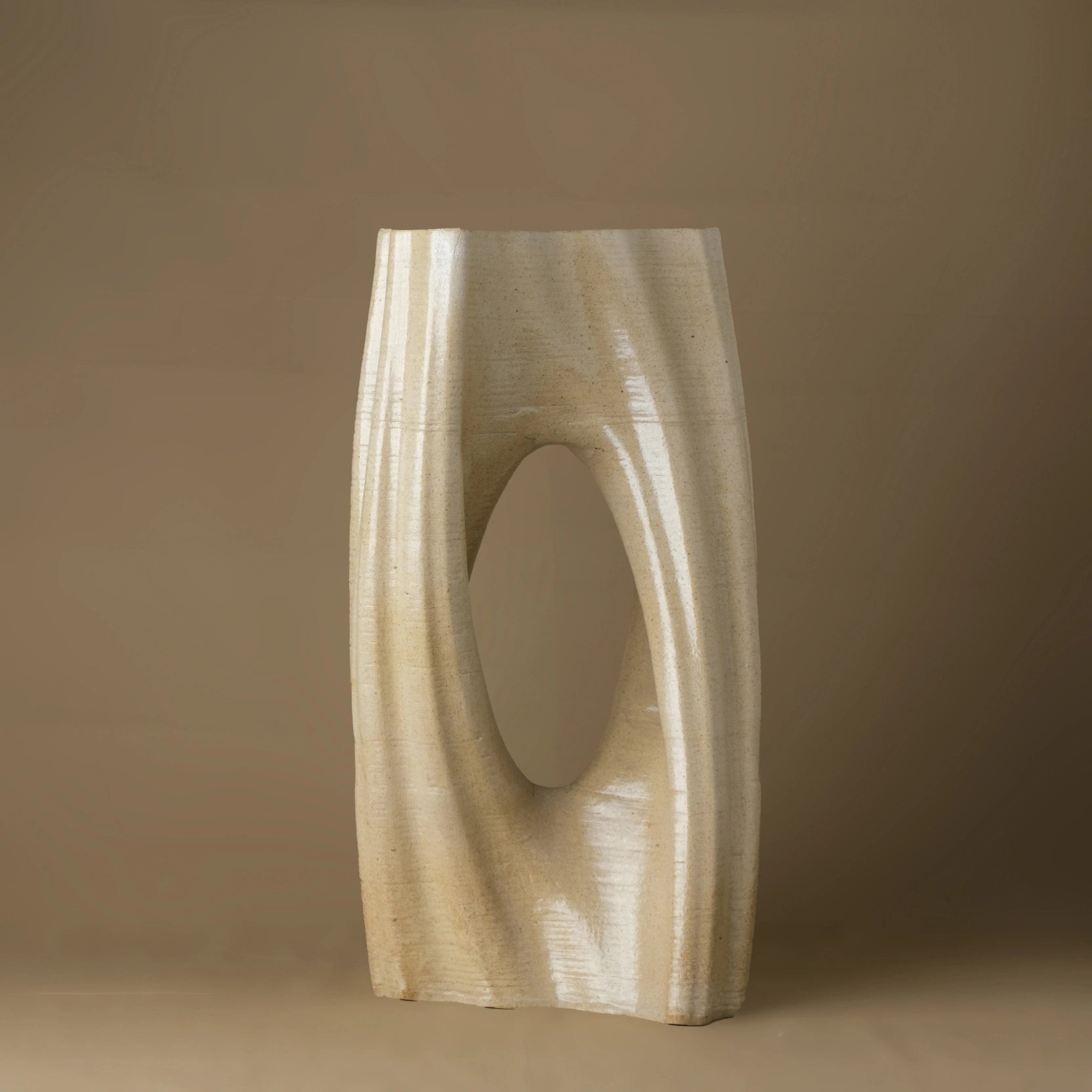 white Ceramic sculpture 3D printed side view #color_white
