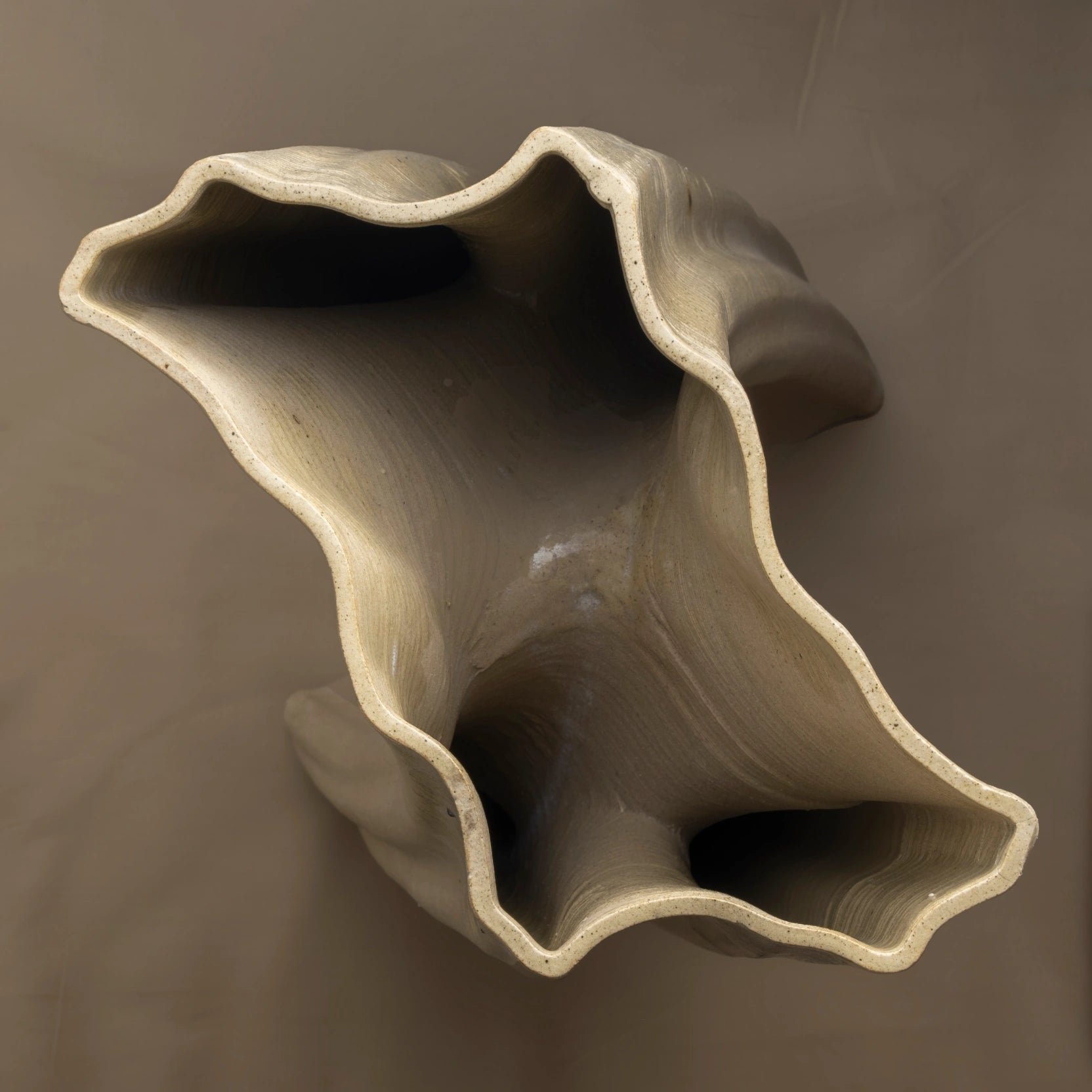 white Ceramic sculpture 3D printed top view #color_white
