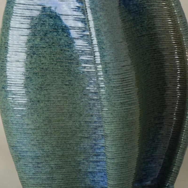 blue Ceramic Flower Vase 3D printed texture #color_sapphire blue