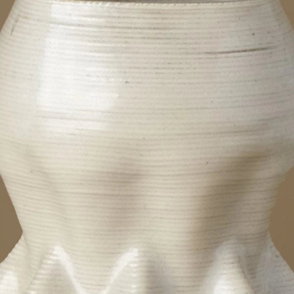  white Ceramic Flower Vase 3D printed texture #color_white