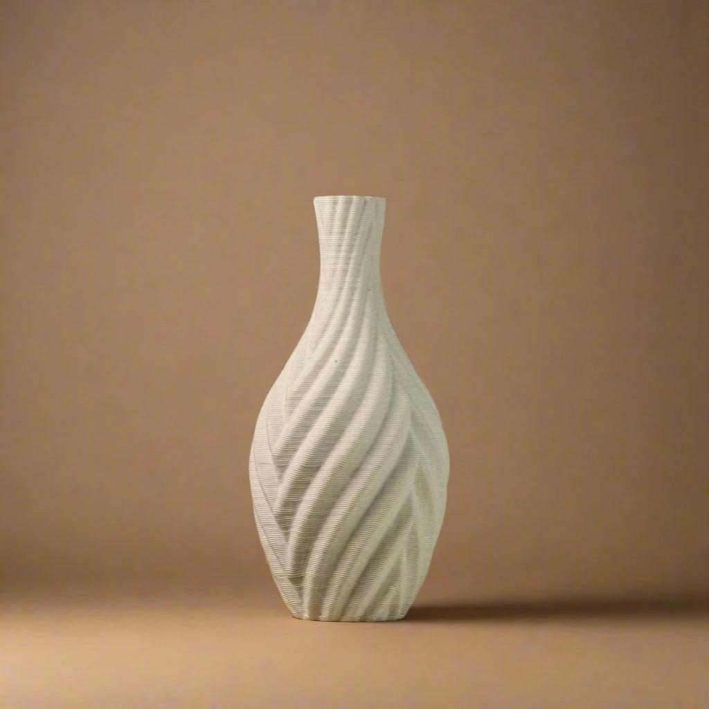 Cramic flower vase in white colour #color_white