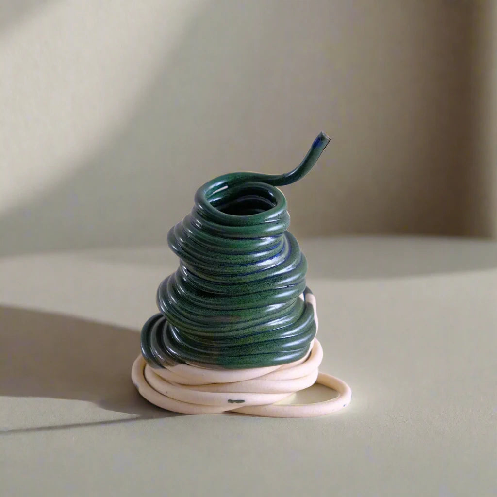Small ceramic table accent for office table or study table #color_sapphire blue