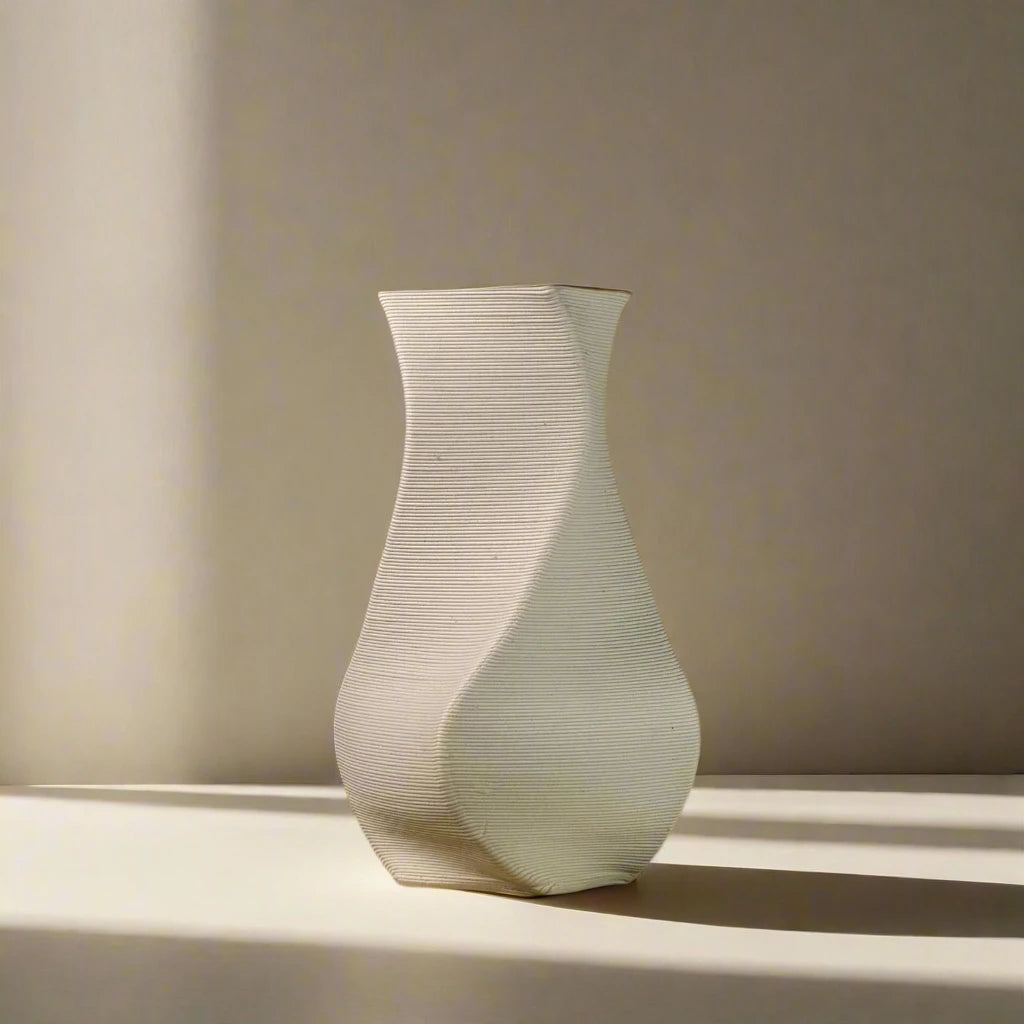 Squareceramic vase side view #color_white