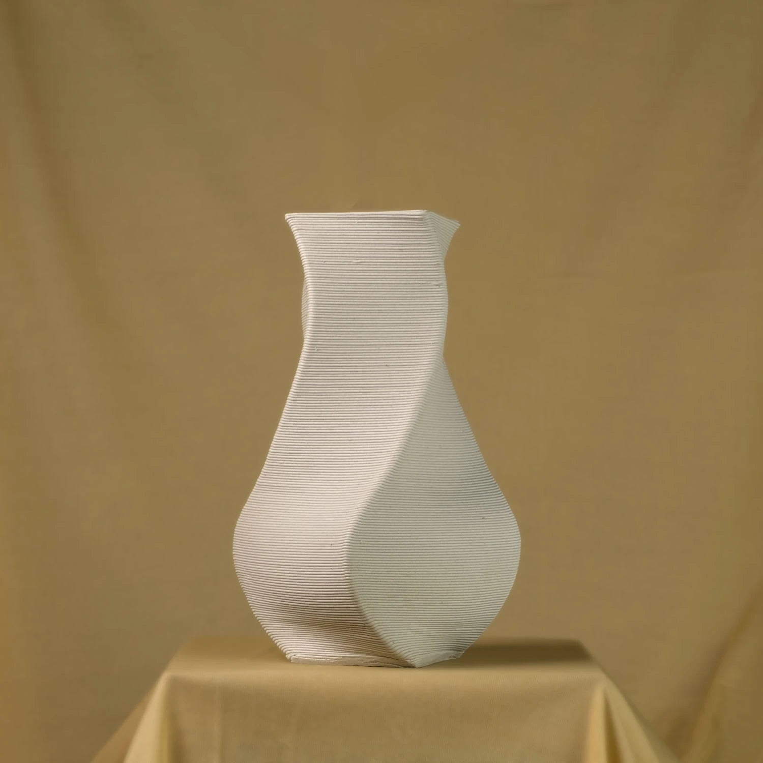 White ceramic vase side view #color_white